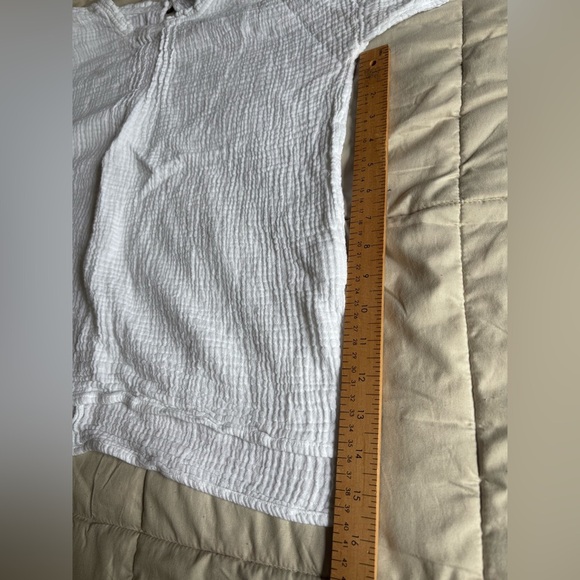 Shannon Passero cotton long sleeve white gauze shirt size small - Picture 9 of 11